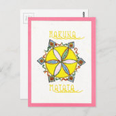 Mooie Inspirerend Star Floral Vector Patroon Briefkaart (Voorkant / Achterkant)