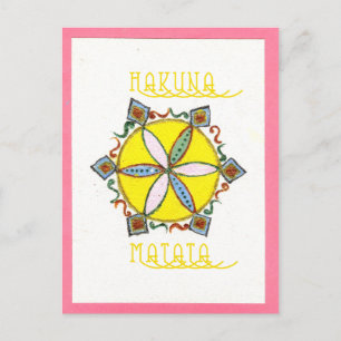 Mooie Inspirerend Star Floral Vector Patroon Briefkaart