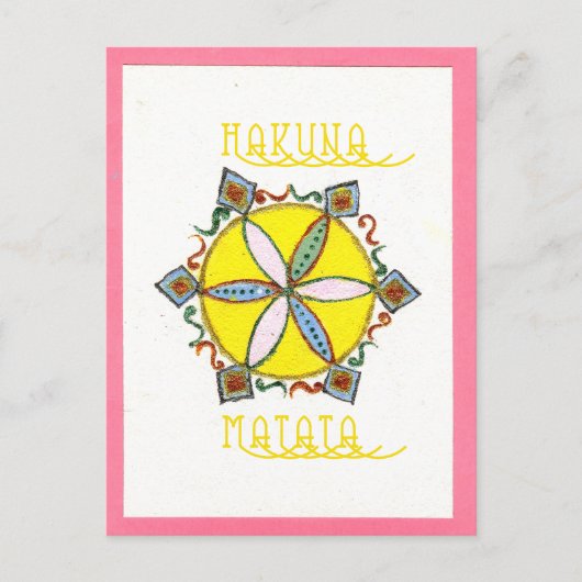 Mooie Inspirerend Star Floral Vector Patroon Briefkaart (Voorkant)