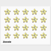 Mooie Inspirerend Star Floral Vector Patroon Ster Sticker (Vel)