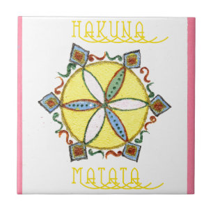 Mooie Inspirerend Star Floral Vector Patroon Tegeltje