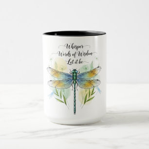 Mooie Inspirerende Libelle Quote Mok