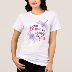 Mooie Inspirerende Libelle Quote Tri-Blend Shirt