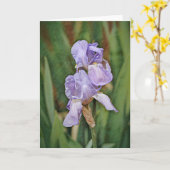 Mooie Iris Flowers Impressionisme Art Note Kaart (Gele Bloem)