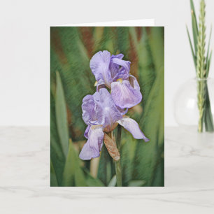 Mooie Iris Flowers Impressionisme Art Note Kaart