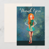 Mooie Irish Dancer Hard Shoe Dance Flat Bedankkaart (Voorkant / Achterkant)