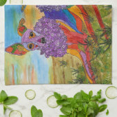 Mooie Italiaanse Greyhound keukenhanddoek (Gevouwen)