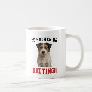 Mooie Jack Russell 'Ik ga liever naar RATten kijke Koffiemok