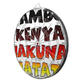 Mooie Jambo Kenia Hakuna Matata Mooie kunst Dartbord (Voorkant Rechts)