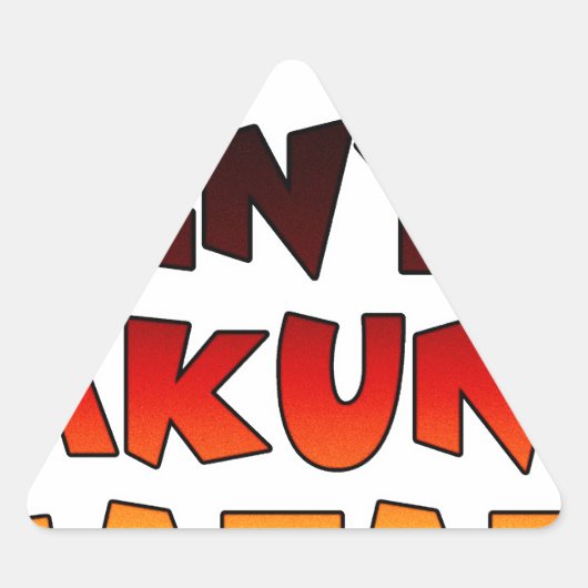 Mooie Jambo Kenia Hakuna Matata Mooie kunst Driehoek Sticker (Voorkant)