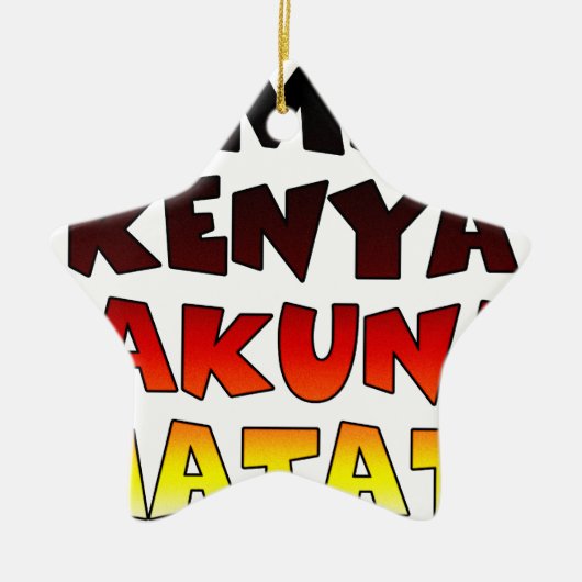 Mooie Jambo Kenia Hakuna Matata Mooie kunst Keramisch Ornament (Voorkant)