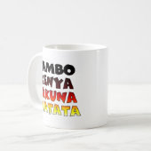 Mooie Jambo Kenia Hakuna Matata Mooie kunst Koffiemok (Voorkant links)