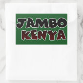 Mooie Jambo Kenia Hakuna Matata Mooie kunst Rechthoekige Sticker (Tas)