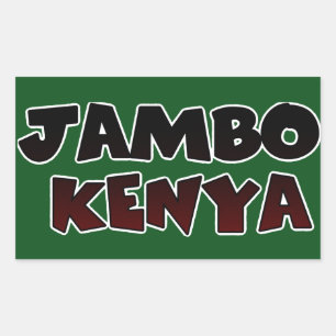 Mooie Jambo Kenia Hakuna Matata Mooie kunst Rechthoekige Sticker