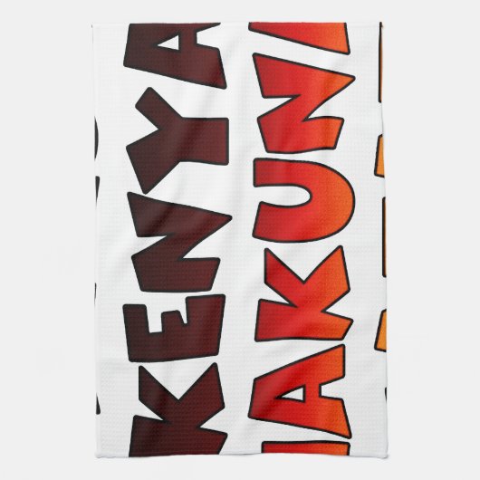 Mooie Jambo Kenia Hakuna Matata Mooie kunst Theedoek (Verticaal)