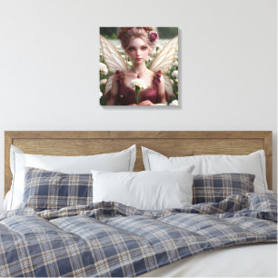 Mooie januari Fairy in Anjers Canvas Afdruk