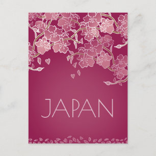 Mooie Japan Sakura Bloem Hand geïllustreerd Briefkaart