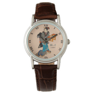 Mooie Japanners afdrukken 1 Utagawa Kunisada Horloge