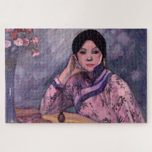 Mooie Japanse dame met een parfumfles Legpuzzel