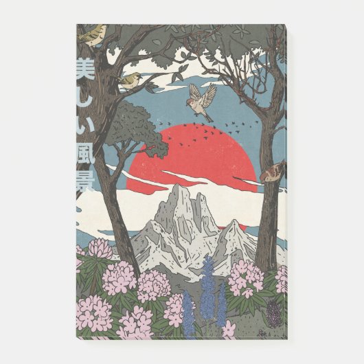 Mooie Japanse Landschap Post-it® Notes (Voorkant)