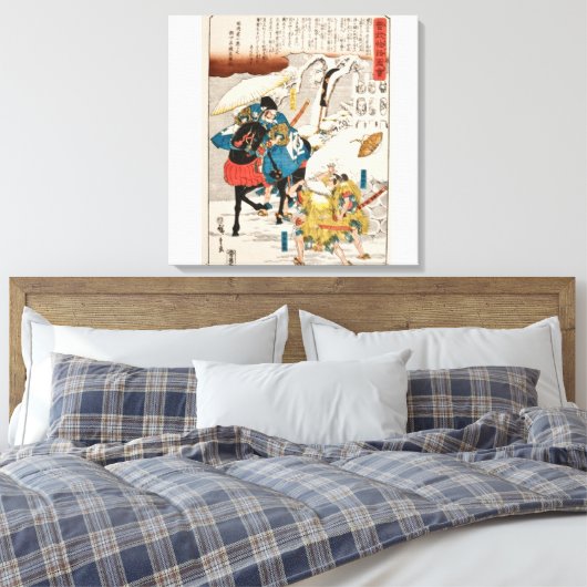 Mooie Japanse Samurai kunst Canvas Afdruk (Insitu (Slaapkamer))