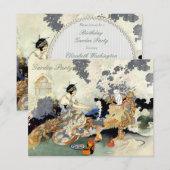 Mooie  Japanse Vogelpartij Kaart (Voorkant / Achterkant)