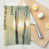 MOOIE JOHN 6:35 ZONSOPGANG FOTOONTWERP THEEDOEK (Quarter Fold)