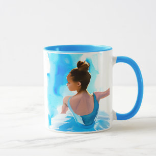 Mooie Jonge Ballerina in Blauw Mok