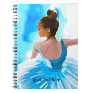 Mooie Jonge Ballerina in Blauw Notitieboek