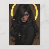 Mooie jonge heks briefkaart (Voorkant)