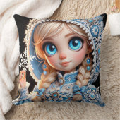 Mooie jonge sneeuwmaagd kussen (Deken)