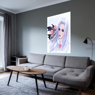 Mooie jongedame   AI Art Poster
