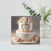 MOOIE JUBILEA TAART MET BRUID EN BRUIDEGOM (Staand voorkant)