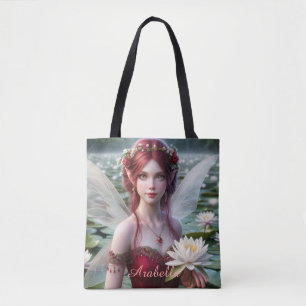 Mooie juli Fairy in Water Lelies Draagtas