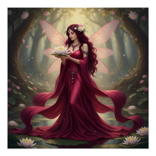Mooie juli Ruby Fairy Perfect Poster (Voorkant)