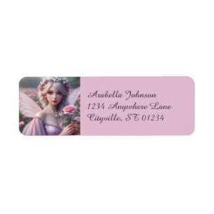 Mooie June Fairy in Roos Etiket