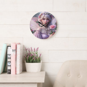 Mooie June Fairy in Roos Grote Klok