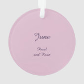 Mooie June Fairy in Roos Ornament (achterkant)