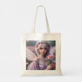 Mooie June Fairy in Roos Tote Bag (Achterkant)