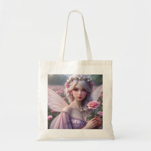 Mooie June Fairy in Roos Tote Bag (Voorkant)