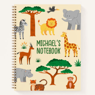 Mooie jungle dieren kids notitieboek
