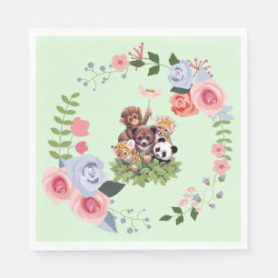 Mooie Jungle Safari Dieren Baby Shower Servet