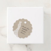 Mooie Jute Bruiloft Dank Je Bedankjes Labels (In situ)