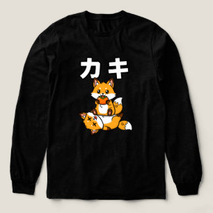 Mooie Kaki Vosdappel Grappig Japans Dier Tri-Blend Shirt