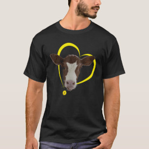 Mooie kalfkoe motif Ik hou van koeien Ik hou van T-shirt