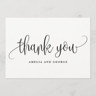Mooie kalligrafie Dank u kaart
