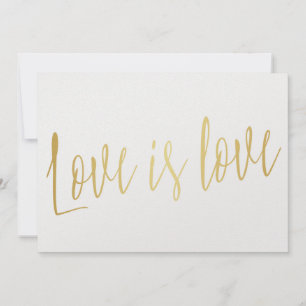 Mooie kalligrafie goud "Liefde is liefde"