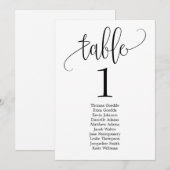 Mooie kalligrafie tafel zit Kaart (Voorkant / Achterkant)