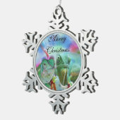 Mooie kameleons tin sneeuwvlok ornament (Rechts)