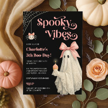 Mooie Kanten Spook Halloween Verjaardagsuitnodigin